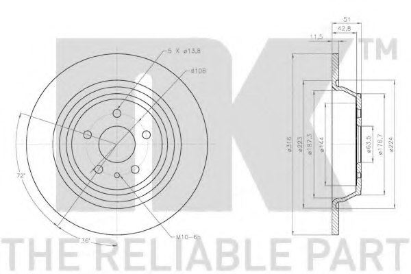 NK 2025102 Brake Disc
